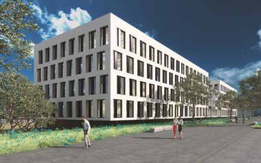 3d Visualisierung Büro - Entwurfsüberarbeitung 02 - Straßenseite