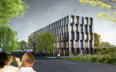 3d Visualisierung Büro - Hofseite