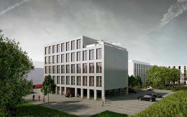 3d Visualisierung Büro - Entwurfsüberarbeitung V2 - Hofseite