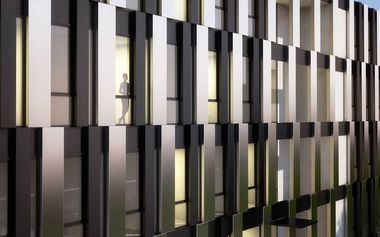3d Visualisierung Büro - Detail Fassade