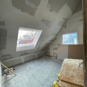 Bauzeit - Schlafzimmer Dachgeschoss