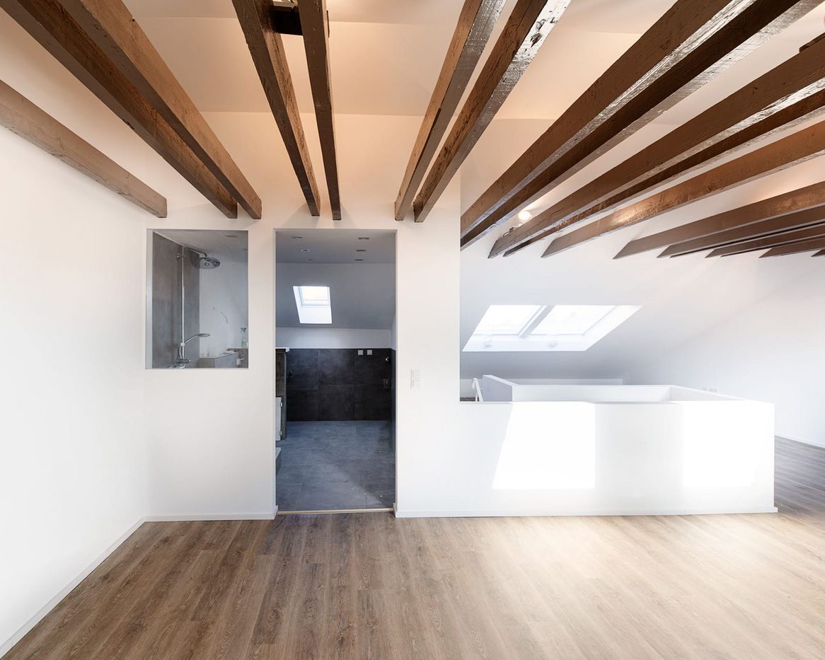 Blick auf den Badezimmer Block