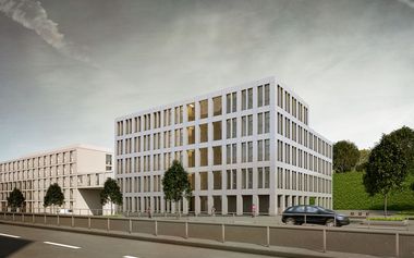 3d Visualisierung Büro - Entwurfsüberarbeitung V3 - Straßenseite