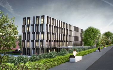 3d Visualisierung Büro - Straßenseite